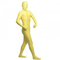 Combinaison intégrale jaune en spandex