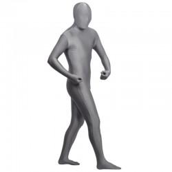Grauer Ganzkörperanzug aus Spandex