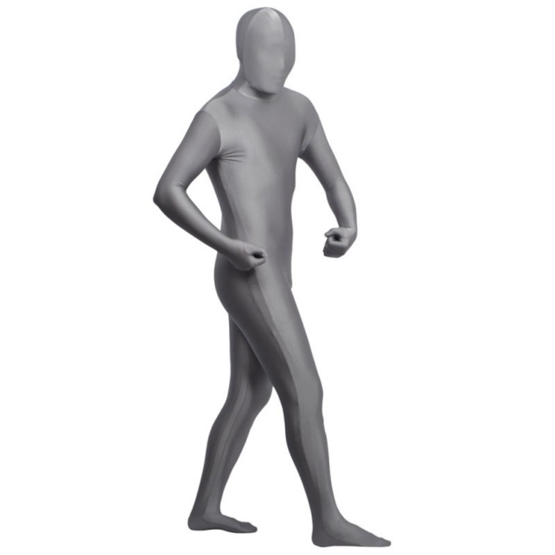 Combinaison intégrale grise en spandex