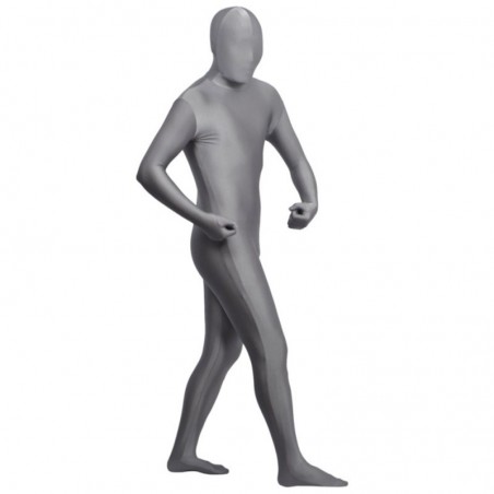 Grauer Ganzkörperanzug aus Spandex