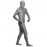 Grauer Ganzkörperanzug aus Spandex