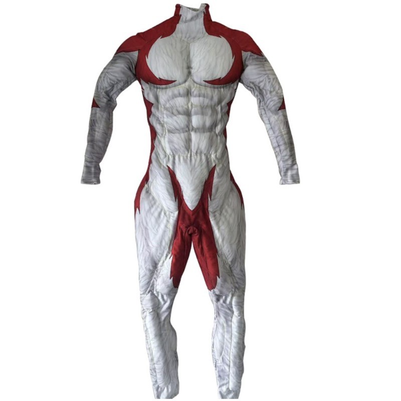 Toon Red Wolf Muskel-Jumpsuit für Cosplay