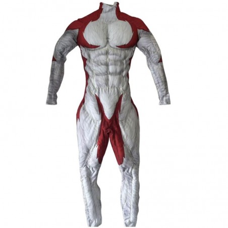 トゥーンレッドウルフマッスルジャンプスーツ