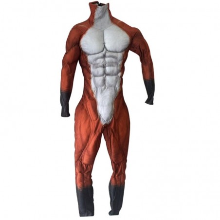 Muskel-Jumpsuit mit Anime-Fuchsmuster