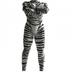 ゼブラ柄マッスルジャンプスーツ