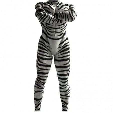 ゼブラ柄マッスルジャンプスーツ