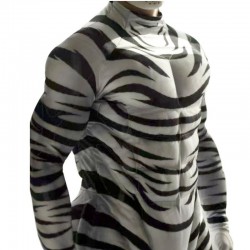 ゼブラ柄マッスルジャンプスーツ