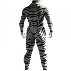 ゼブラ柄マッスルジャンプスーツ