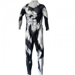 パワフルなアニマル柄マッスルジャンプスーツ