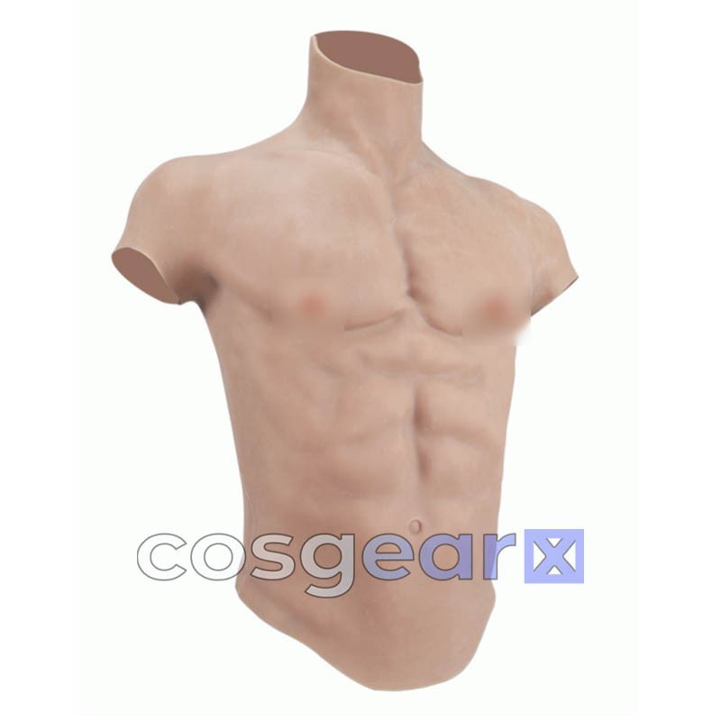 医療グレード シリコン製 リアルマッスルチェスト｜コスプレ・撮影用