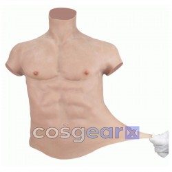 医療グレード シリコン製 リアルマッスルチェスト｜コスプレ・撮影用