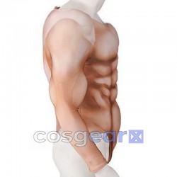 メンズ＆レディース用パッド入り筋肉スーツ – プリント筋肉ライン