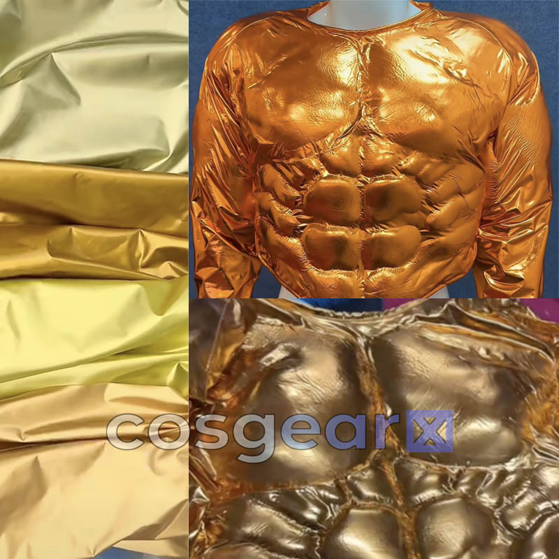 Gold colors 3D muscle costumes